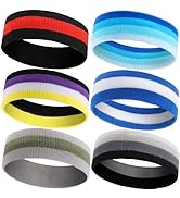 Braylin Sweatbands Sports Headband for Men &amp; Women, Men's Sweatbands Headbands, Athletic Headband...