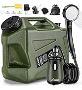 2026 Portable Shower for Camping with 5-Gallon Water Jug, Rechargeable Camping Shower, Food Grade...