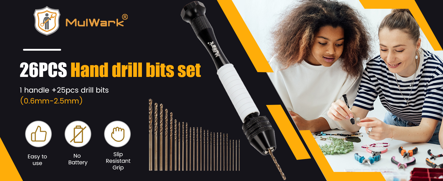 Mulwark Precision Pin Vise Hand Drill Set
