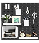 VUSIGN Pegboard Combination Wall Organizer Kit, 4 Pieces Pegboards and 17 Accessories Modular Han...