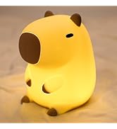 UNEEDE Capybara Night Light, Cute Animal Silicone Nursery Night Light Rechargeable Table Lamp Bed...
