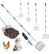 67in Sand Dipper Treasure Shovel Digger Sifter, Chicken Poop Scooper &amp; Rake for with Stainless St...