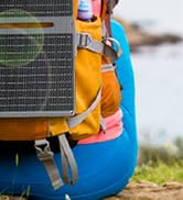 GrnOas.E 20W Portable Solar Panel with USB-C USB-A Outputs for Phone,Ipad,Power Bank,Small Fan,IP..