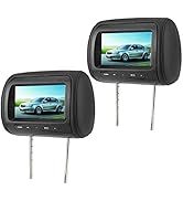 2pcs 7 in Control Headrest LCD Video Monitor MP5 Display Black DVD Player for Car,Car Tvs for Bac...
