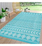 Pauwer Outdoor Rug Waterproof, 5'x7' Reversible Outdoor Plastic Straw Rug, Outdoor Patio Camping ...