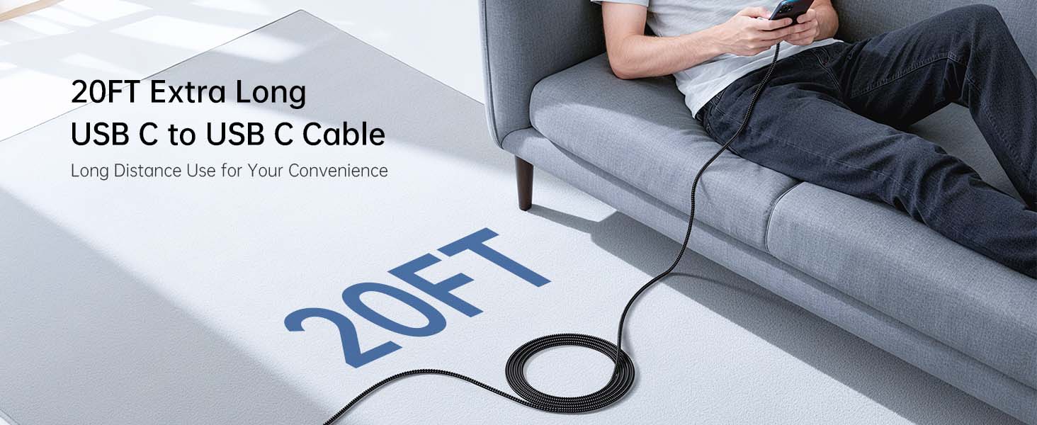 usb c cable long extra long usb c charging cable 20ft usb c cable 20 ft usb c cable