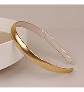 Gold Headband for Women and Girls - Satin Hair Band, Cute Headpiece, Hair Accessories