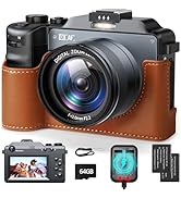 4K Digital Camera, 64MP Vlogging Camera for Photography with 18X Digital Zoom &amp; Autofocus, 3'' Du...