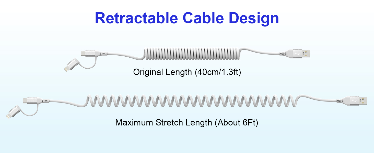 retractable iphone charger cord