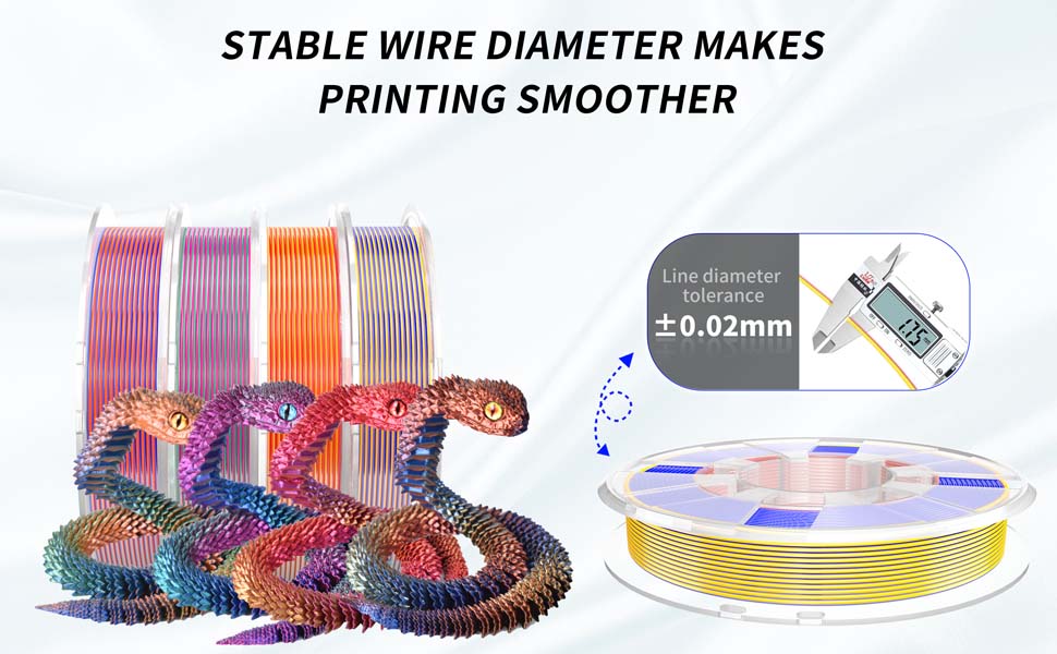 3D Printer Filament Bundle Tri-Colors Silk Shiny PLA Filament