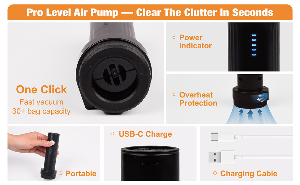 clothes vacuum sealer bags with pump