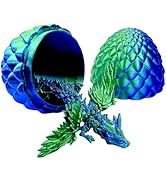 Luckana 3D Printed Dragon Egg with Flexible Dragon Toy Inside,Suitable Office Furniture Decoratio...