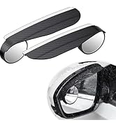 [Oktree 2-Pack Blind Spot + Rain Guard Mirrors] Universal 360° Adjustable Round Rearview Mirrors ...