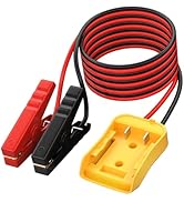 RVBOATPAT Power Wheel Battery Adapter 20V with 6FT Jumper Cable Clamps Portable Car Battery Charg...