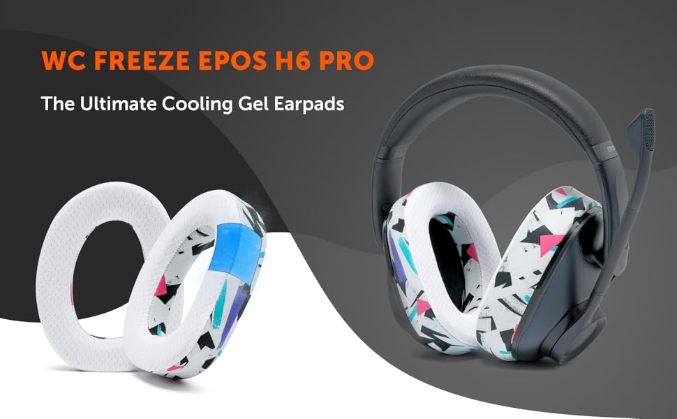 Cooling Gel Replacement Earpads for EPOS H6 Pro &amp; GSP Headsets 