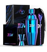 IOV Cocktail Shaker Bar Set, 24oz Martini Shaker with Built-in Strainer, Bar Tool Kit with Recipe...