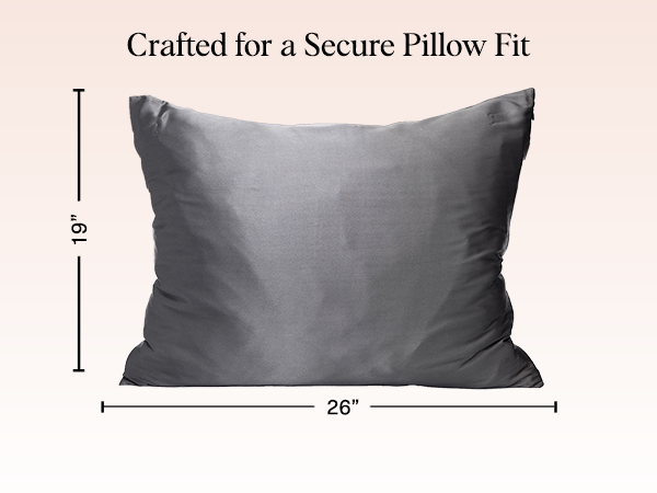 Kitsch Satin Pillowcase Standard Charcoal 2pcs
