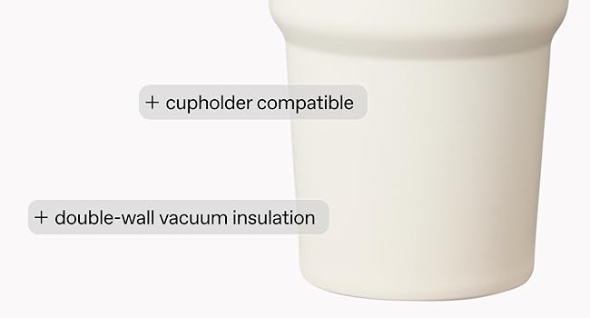 Cupholder Compatible, Double-Wall vacuum insulation