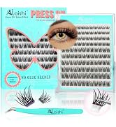 No Glue Needed Lashes,Lash Clusters Kit, DIY Cluster Eyelash Extensions 10-18mm,120pcs Fluffy D C...