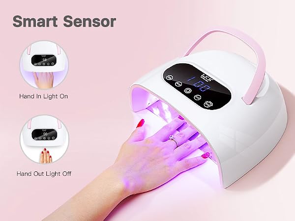 UV Nail lamp with infrared automatic sensing switch
