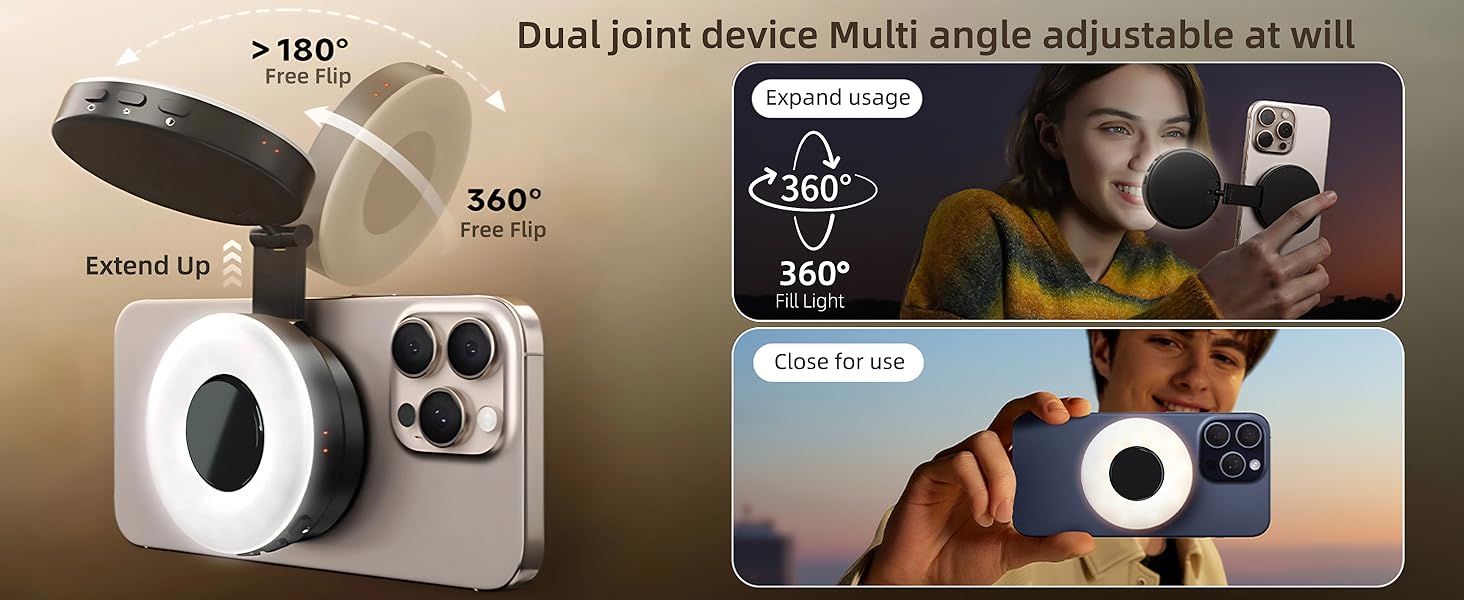 rotatable selfie led light