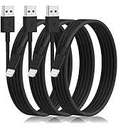 3Pack [Apple MFi Certified] Long iPhone Charging Cable Black 10ft-Apple Lightning to USB Cable Wi...