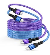 kigpozi iPhone 17 Pro 240W USB C to USB C Cable 3FT, 2Pack Fast Charging Type C Charger Cord Nylo...