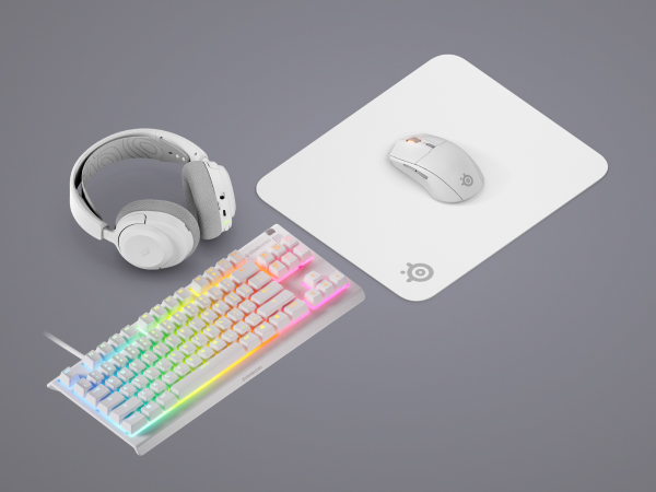 SteelSeries Headset Keyboard Mouse and Mouse Pad