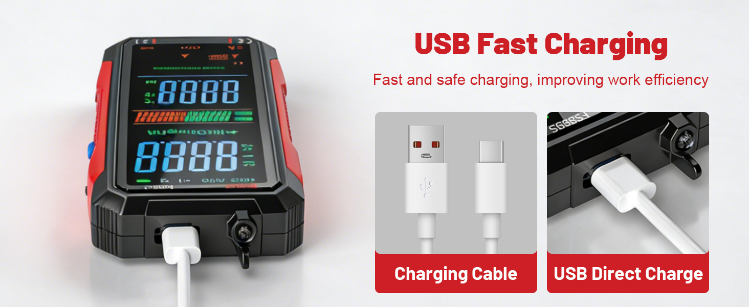 Voltage Testers is built in 200mA large-capacity battery