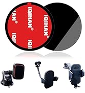 Adhesive Dashboard Pad Mounting Disk for Suction Cup Phone Mount, Heat Resistant Sticky Disc for ...