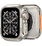 BXUXOHS Metal Case for Apple Watch 46mm Cover,Rugged Protective Bumper +Metal Crown +PC Back Cove...
