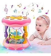 Baby Girl Toys 0-6 Months Ocean Projector Rotating Musical Light Up Tummy Time Toy Infant Aquariu...