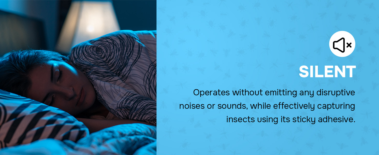 Fly Insect Trap Indoor with Night Light Plug in Bug Catcher, Pest Repeller Indoor 