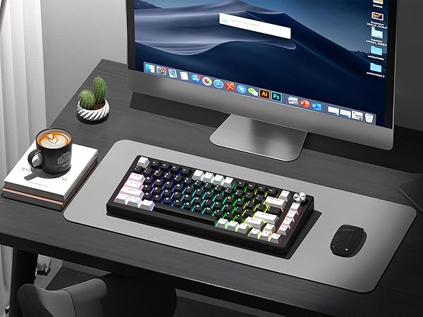 black and white keycaps