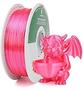 LOTACTREE Silk PLA Filament 1.75mm, Rose Pink PLA Silk Filament 1KG(2.2LBS), Magenta 3D Printer F...
