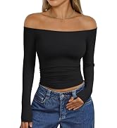 Trendy Queen Womens Long Sleeve Off The Shoulder Tops Going Out Cute Basic Y2K Fall Fashion 2026 ...