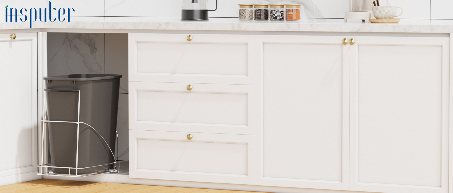 pull out trash can under cabinet