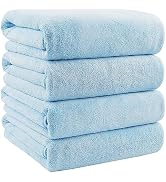 Orighty Bath Towels Pack of 4(27’’ x 54’’) - Soft Feel Microfiber Bath Towel, Highly Absorbent Mi...