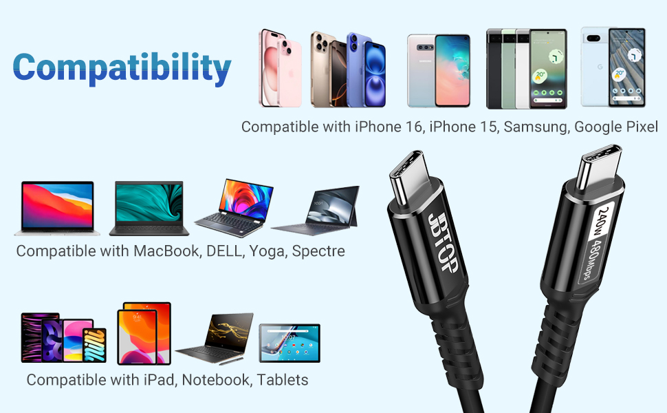 usb fast charging c cable