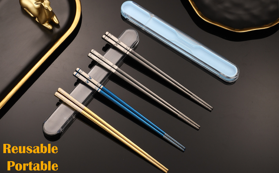 Reusable Chopsticks With Portable Case