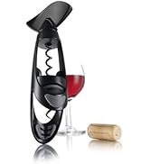 Vacu Vin Twister Corkscrew with Bottle Grip - Black