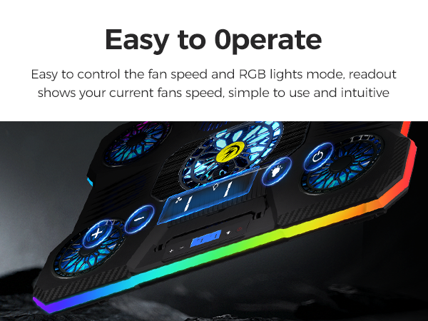 lcd display easy to operate laptop fan