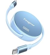 Fasgear 240W USB C to USB C Cable 3.3ft Retractable 5A Fast Charging Type C Cord for 100W USB C C...