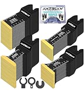 AMZBSAW 100PCS Titanium Oscillating Multitool Blades Metal Cutting, Multi tool Blades Kits for Me...