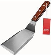 Professional Metal Spatula for Cast Iron Skillets and Flat Top Grills, Full Tang Wooden Handle,1....