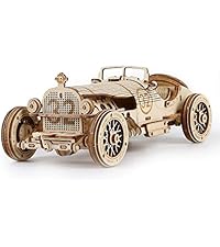 ROBOTIME Dinosaur 3D Wooden Puzzles, Velociraptor Model Kits can Walk, Mechanical Dinosaur STEM Toys...