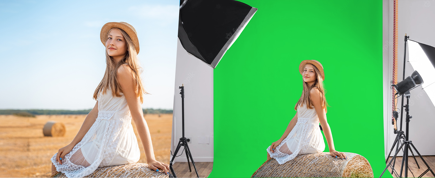 green screen backdrop with stand