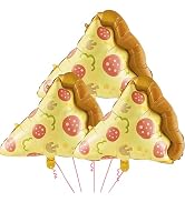 Pizza-Balloons Pizza-Birthday-Balloon 3PCS 23in Sausage Pizza Slices Shaped Balloons Birthday Par...