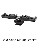 HSU Cold Shoe Mount Bracket, Triple-Head Hot Shoe Mount, 1/4 Screw Port, Aluminum Cold Shoe