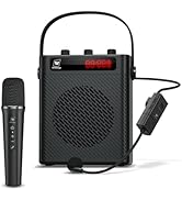 Voice Amplifier Wireless Microphone/Handheld Mic- Portable Microphone and Speaker Wireless Karaok...